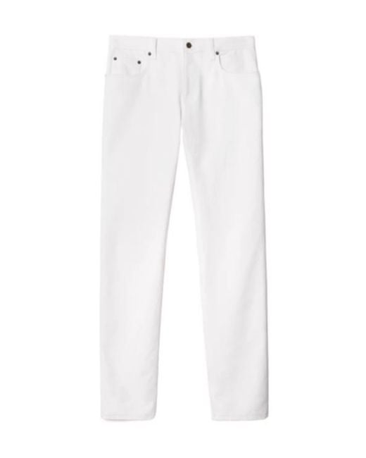 Burberry White Slim Jeans for men