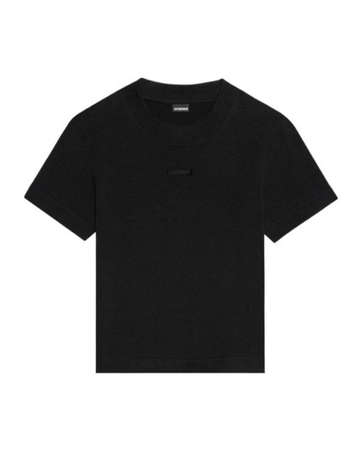 Jacquemus Black Logo Patch Crewneck T-Shirt