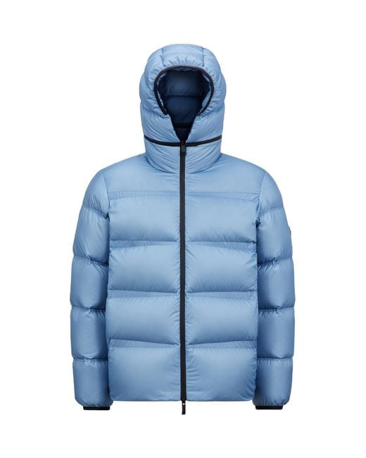 Moncler Blue Masac Zip-Up Short Puffer Jacket for men