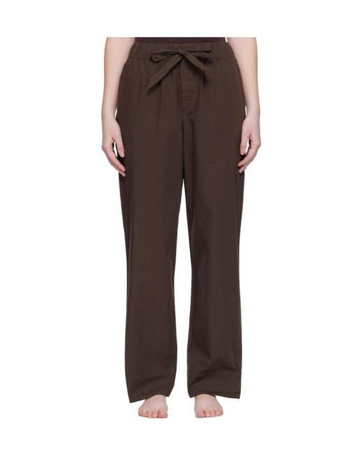 Tekla Brown Drawstring Pajama Pants for men