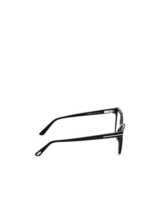 Tom Ford White Geometric Frame Flat Mirror for men