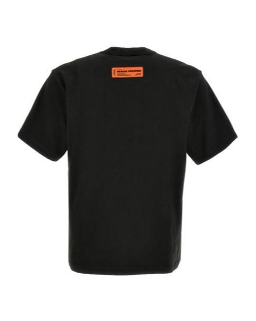 Heron Preston Black Graphic Printed Crewneck T-Shirt for men