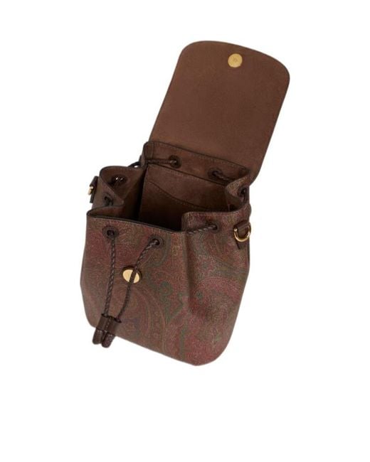Etro Brown Essential Small Arnica Backpack