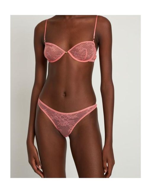 Stella McCartney Pink Lace Balconette Bra