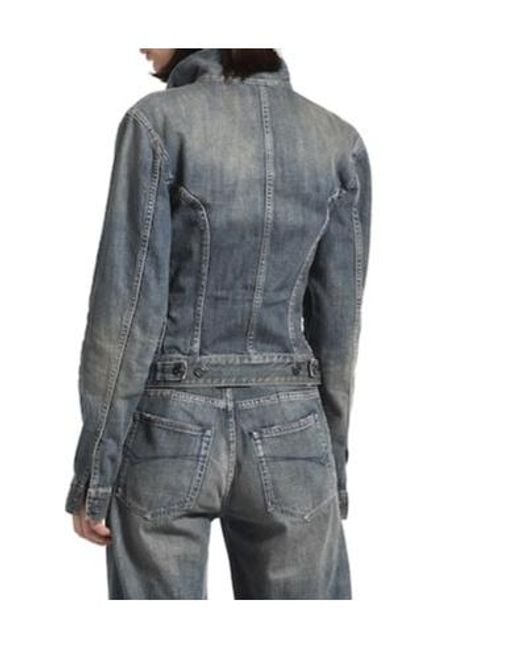Balenciaga Blue Corseted Denim Jacket