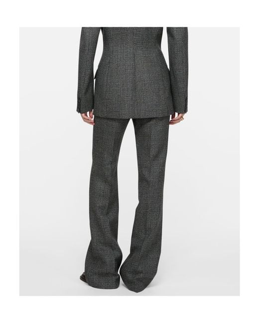 Acne Gray Checked Trousers