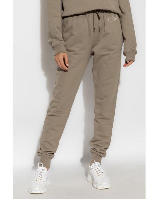 Chloé Gray Elastic Waist Sweatpants