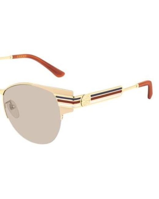 Gucci White Logo Details Sunglasses