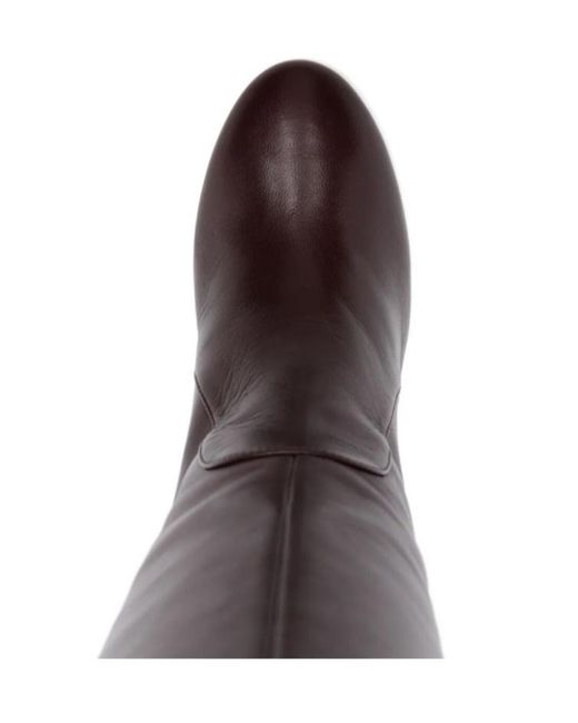 Stuart Weitzman Brown Round-Toed Boots