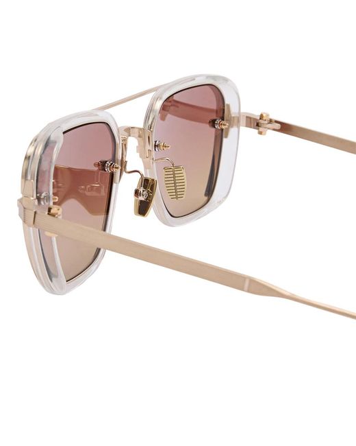 Akoni Pink Jura Pilot-Frame Sunglasses for men