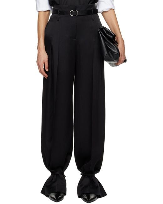 Jil Sander Black High Waist Tailored Trousers