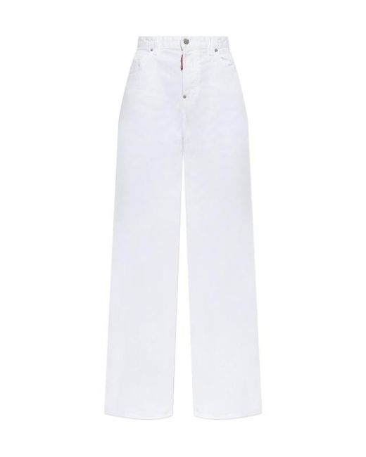 DSquared² White Wide-Leg Jeans