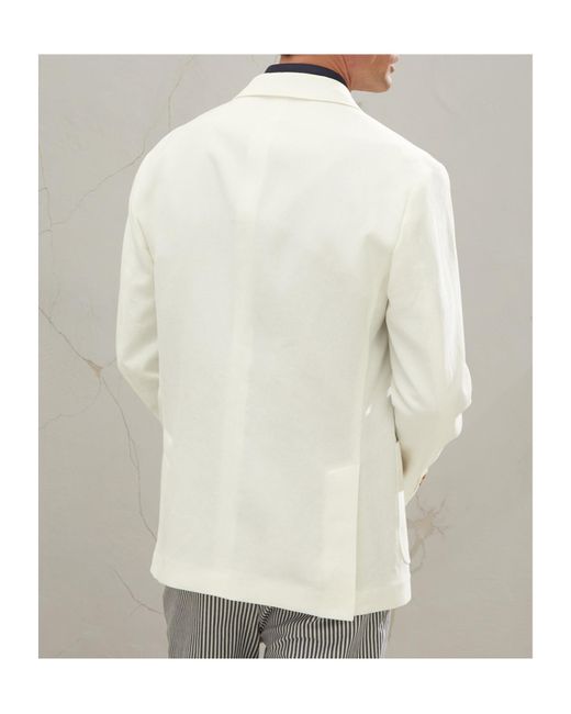 Brunello Cucinelli White Long Sleeved Buttoned Jacket for men