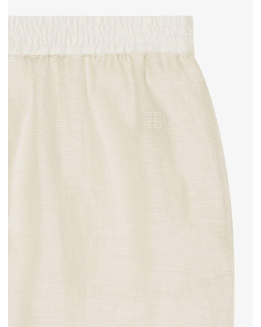 Givenchy Natural 4G Embroidered Semi-Sheer Shorts