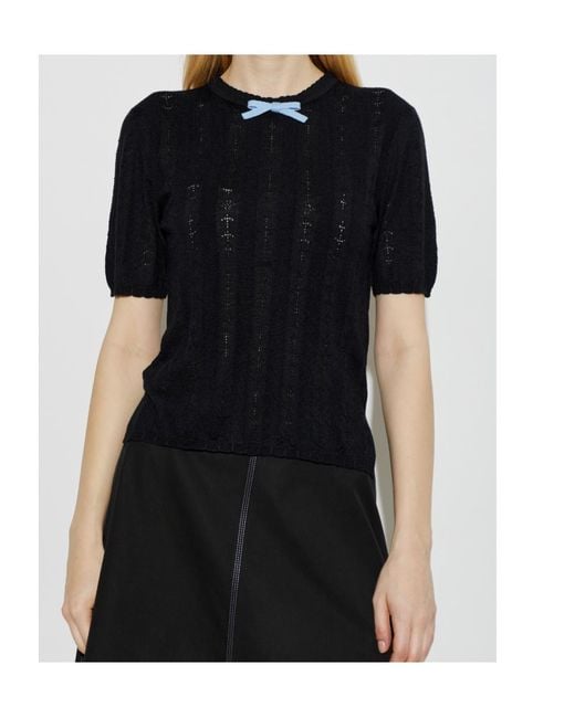 Marni Black Bow Embellished Knitted Jumper