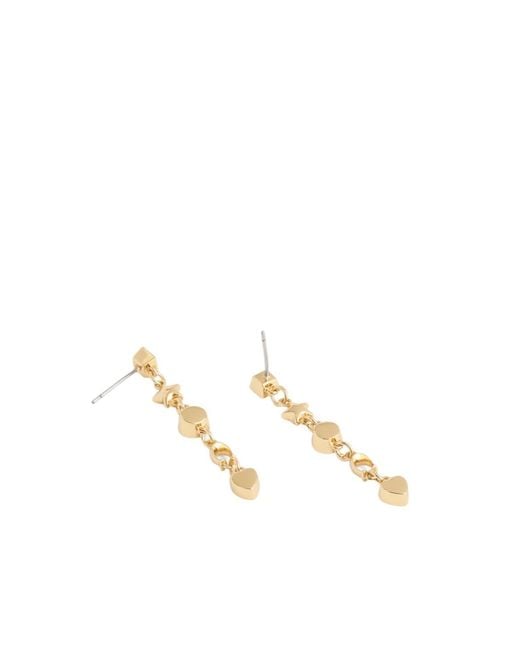 COACH Metallic Star Charm Linear Earrings