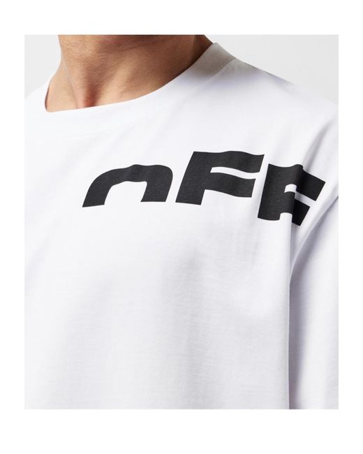 Off-White c/o Virgil Abloh White Logo Crew Neck T-Shirt for men