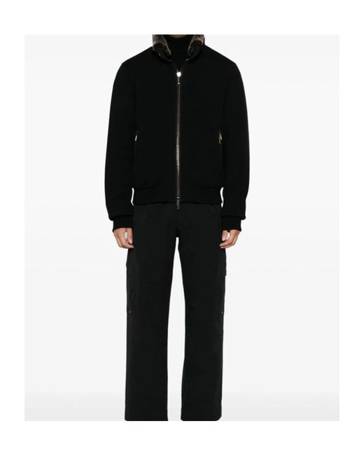 Moorer Black Long Sleeve Down Jacket for men