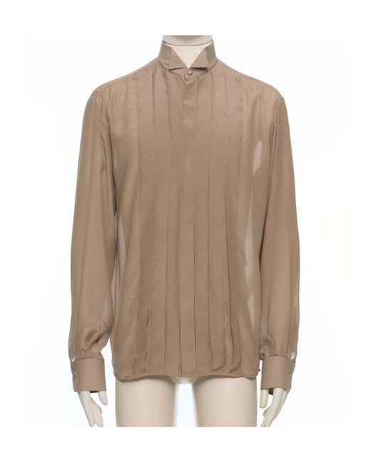 Valentino Brown Long Sleeve Shirt for men