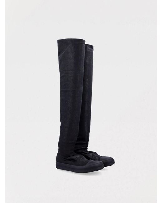 Rick Owens Black Knee-High Sock Sneakers