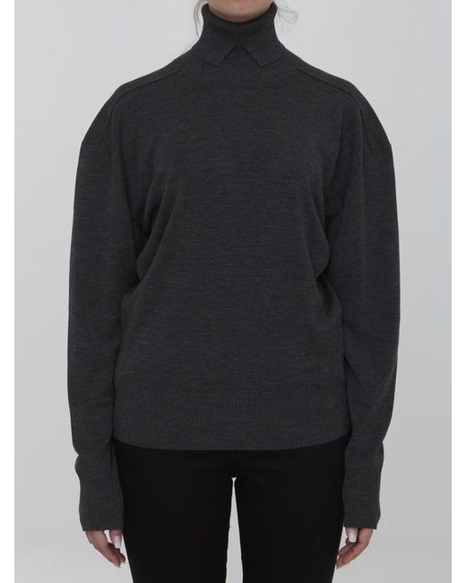 Burberry Gray Long Sleeved Turtleneck Jumper