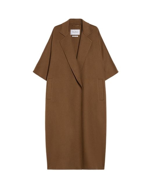 Max Mara Brown Gitano Three-Quarter-Sleeved Coat