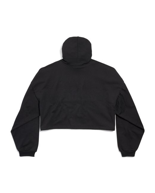 Balenciaga Black Logo Embellished Hoodie