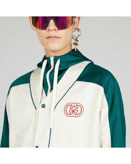 Gucci Green Zipper Casual Jacket for men