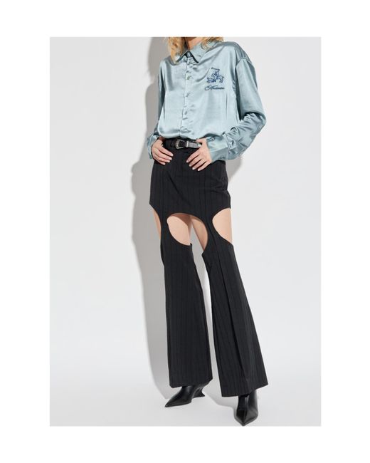 AVAVAV Black Cut-Out Ribbed Skirt