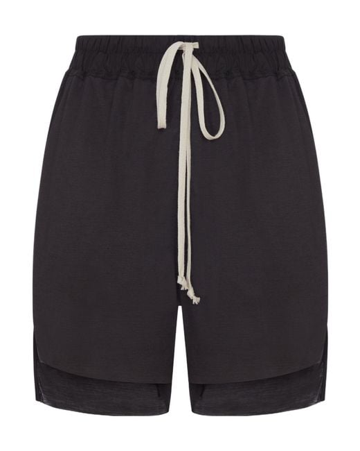Rick Owens Black Drawstring Shorts