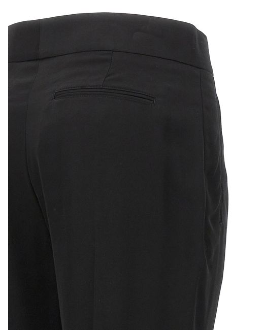 Tom Ford Black Metal Bar Detailed Straight-Leg Pants