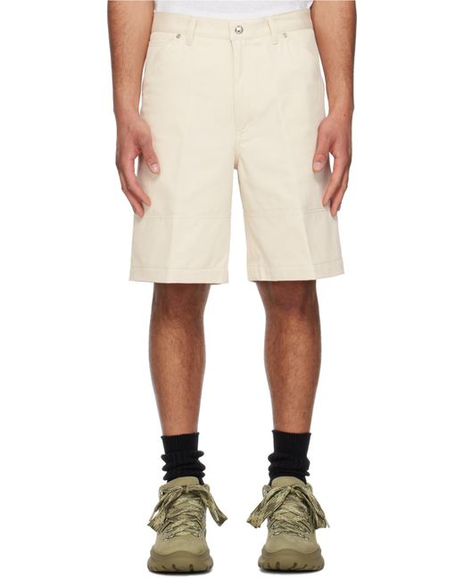Moncler Natural Denim Shorts for men