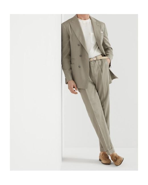 Brunello Cucinelli Gray Unconstructed Blazer for men