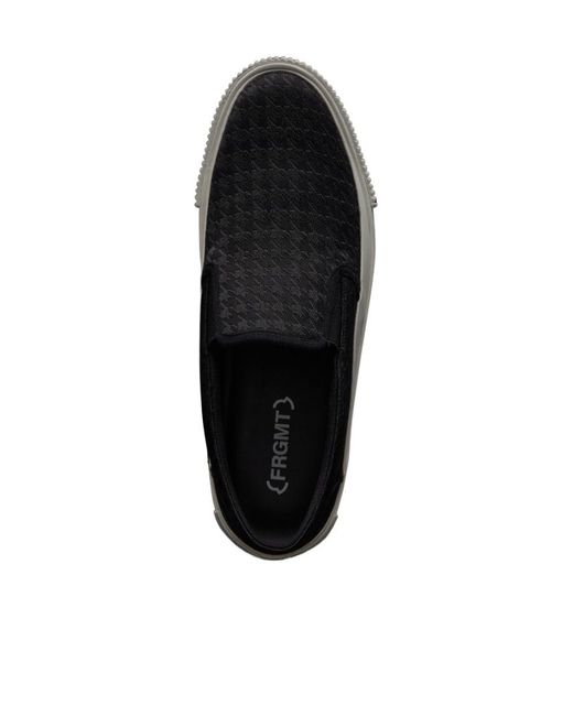 Moncler Black Vulcan Frgmt Slip On Trainers for men