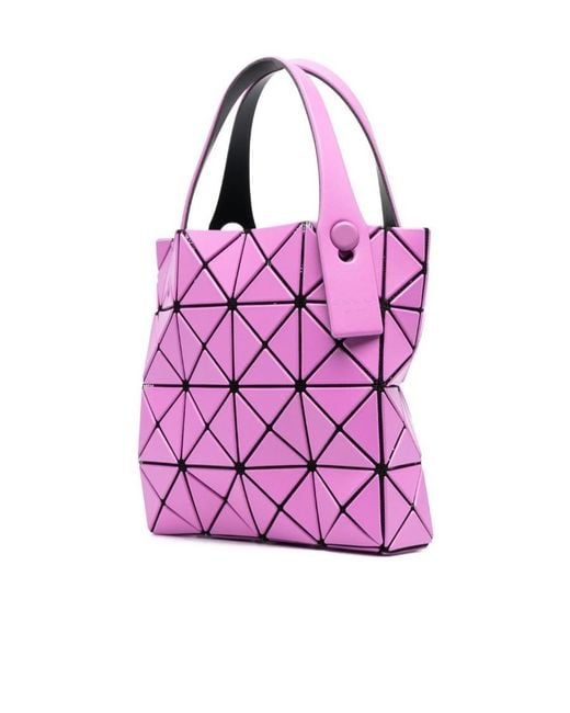 Issey Miyake Pink Geometric-Design Tote Bag