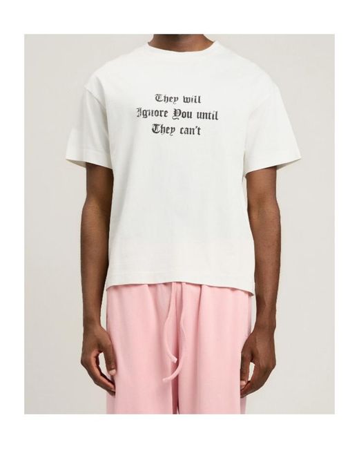 Palm Angels White Statement Regular Tee for men