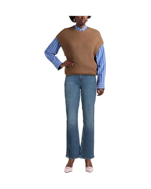 Rag & Bone Blue High-Waisted Medium Bootcut Jeans