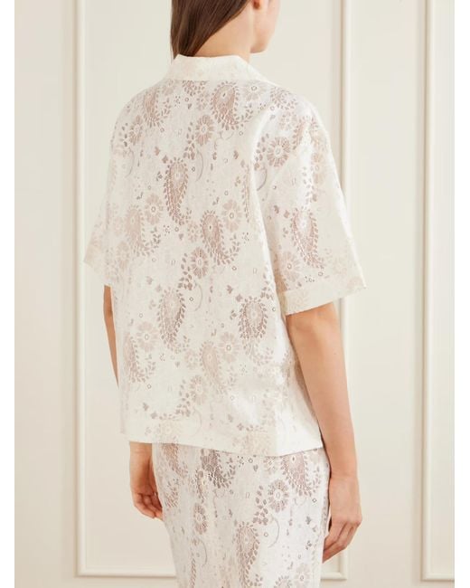 Rohe White Embroidered Lace Shirt