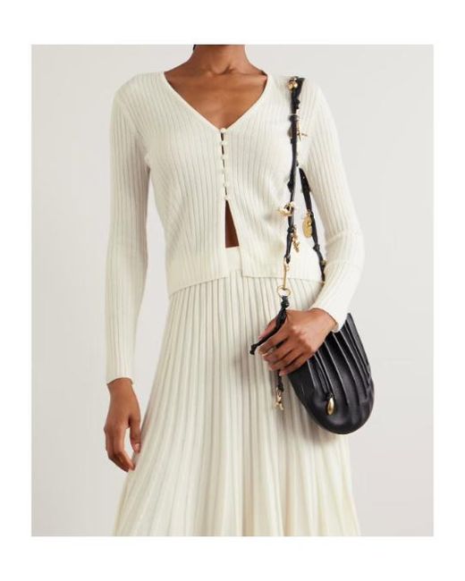 arch4 White Long-Sleeved Knitted Cardigan