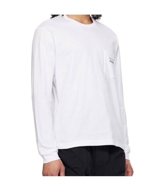 Comme des Garçons White Long-Sleeved T-Shirt for men