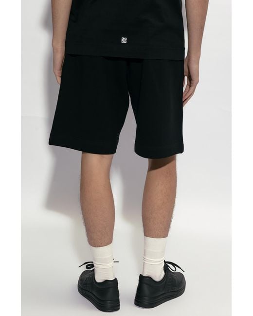 Givenchy Black Logo Printed Shorts for men