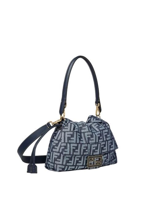 Fendi Blue Medium Mamma Baguette Shoulder Bag