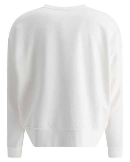 Marni White Logo Patch Crewneck Sweaters for men