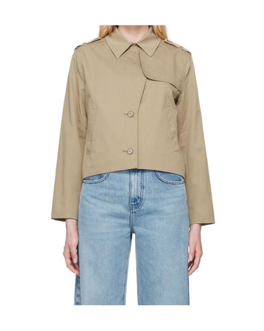 FRAME Natural Button Front Casual Jacket