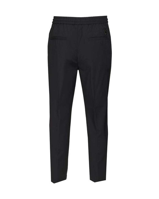 Jacob Cohen Black Drawstring Pleated Trousers for men
