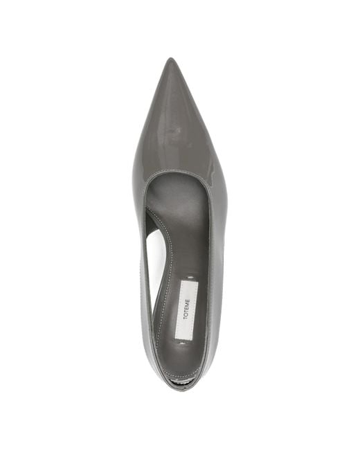 Totême White Pointed-Toe Slingback Pumps