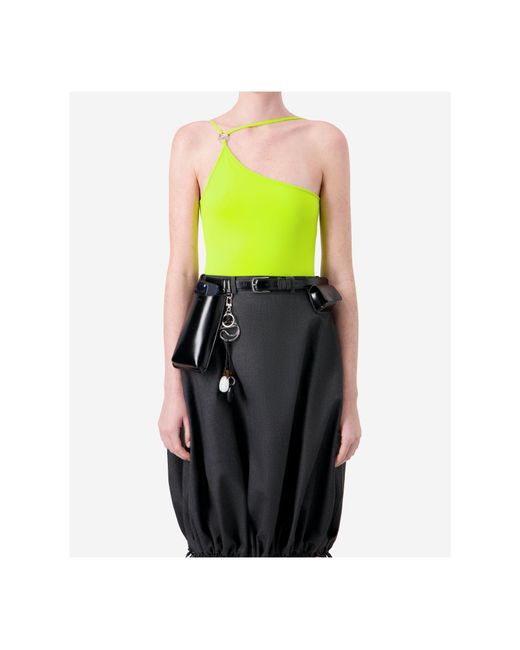 Coperni Green Logo-Appliqué Swimsuit