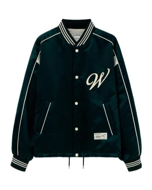 Wooyoungmi Black Contrast Trim Bomber Jacket for men