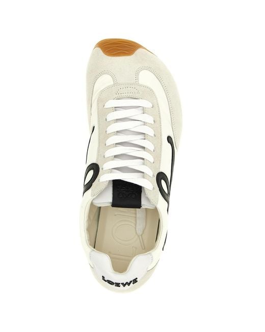 Loewe White Logo Appliqué Low-Top Sneakers for men