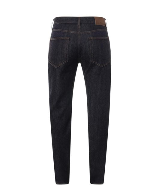 Loro Piana Blue Logo-Patch Jeans for men